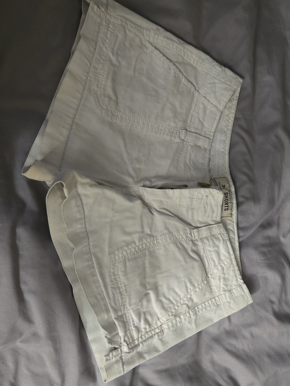 Old Navy White High-Rise Denim Shorts